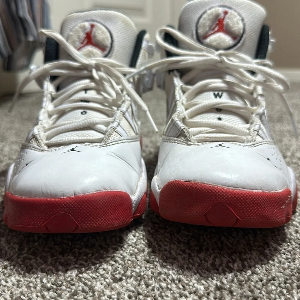 Nike air Jordan 6 Rings white University red black 6.5Y
